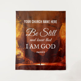 SEIN UND WISSEN Psalm 46:10 Kirchenmauer Kunst Wandteppich