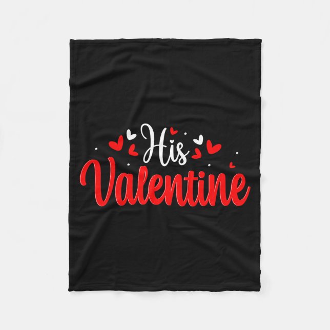 Sein Valentinstag Romantisches Paar Herz  Fleecedecke (Vorderseite)