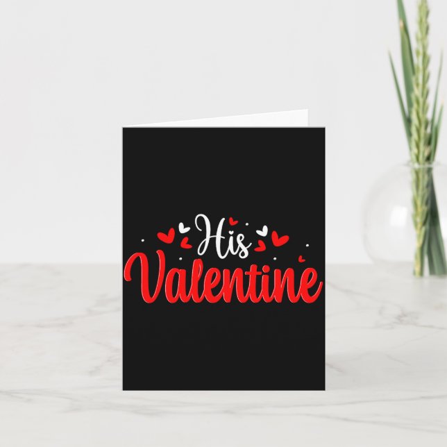 Sein Valentinstag Romantisches Paar Herz  Karte (Vorderseite)