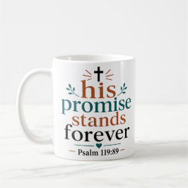 Sein Versprechen gilt für immer Christlicher Bibel Kaffeetasse