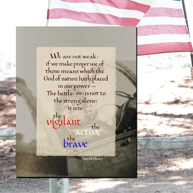 SEIN VIGILANT PATRICK HENRY QUOTE MIT PILOT POSTER (Von Creator hochgeladen)