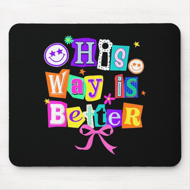 Sein Weg ist besser Christliche Kokette Ästhetik S Mousepad (Vorne)