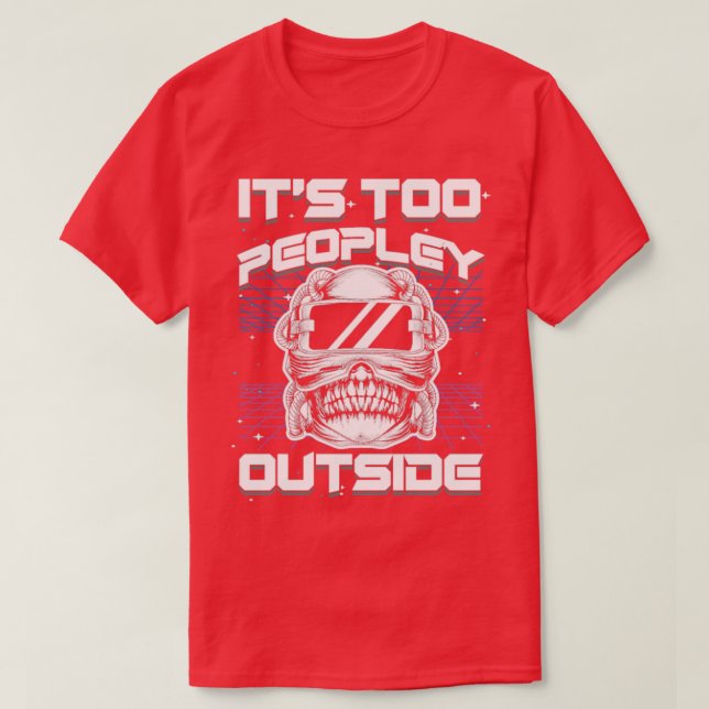 Sein zu großer Outside VR Virtual Reality Gamer T-Shirt (Design vorne)