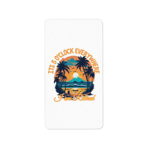 Seine 5 Uhr überall, wo ich pensioniert werde Adressaufkleber