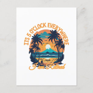 Seine 5 Uhr überall, wo ich pensioniert werde Begleitkarte