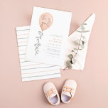 Seine A Girl Eucalyptus Greenery Balloon Baby Dusc Einladung<br><div class="desc">Ein schlichtes und elegantes Design mit einem blütenrosa Aquarellballon mit Eukalyptusgrün an der Saite. Im Ballon steht in der modernen Rose-Gold-Kalligraphie "es ist ein Mädchen". Ihre Veranstaltungsdetails erscheinen in minimalistischer rosa, grüner und grauer Typografie rechts. In den oberen, rechten und unteren links Ecken, gibt es Imitate Gold Glitzer. Karten werden...</div>