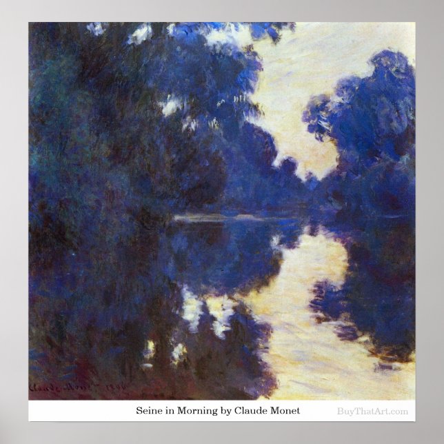 Seine am Morgen von Claude Monet Poster (Vorne)