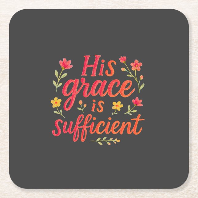 Seine Anmut reicht aus Rechteckiger Pappuntersetzer (Vorderseite)