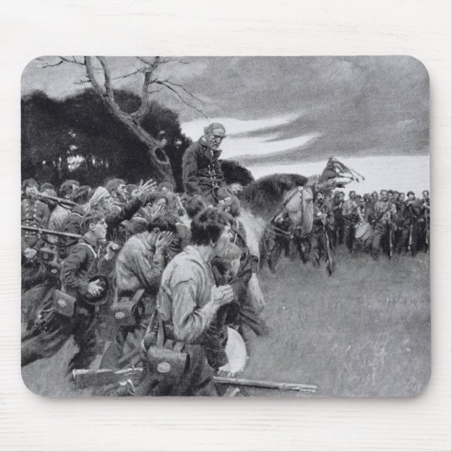 Seine Armee brach oben weinen und sobbing Mousepad (Vorne)