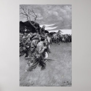 Seine Armee brach oben weinen und sobbing Poster