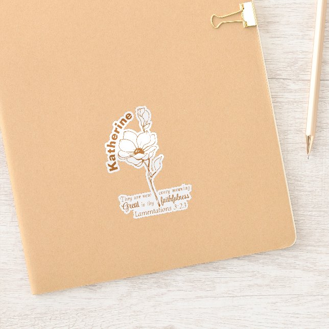 Seine Barmherzigkeit ist das neue Individuelle Nam Aufkleber (Notizbuch)