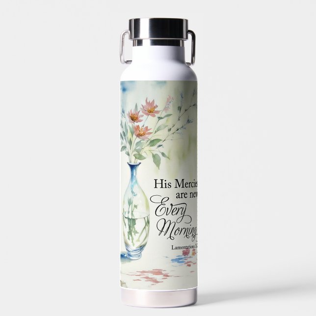 Seine Barmherzigkeit ist jeden Morgen neu Trinkflasche (Vorne)
