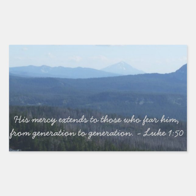 Seine Barmherzigkeit Rechteckiger Aufkleber (Vorderseite)