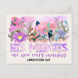 Seine Barmherzigkeiten Sind Neu Christliche Bibel Postkarte