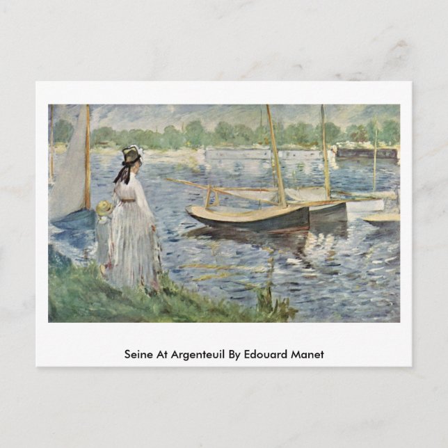 Seine bei Edouard Manet in Argenteuil Postkarte (Vorderseite)
