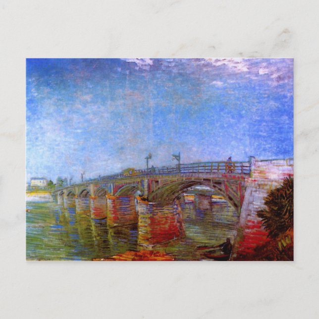 Seine Bridge at Asnières (F240)Van Gogh Fine Art Postkarte (Vorderseite)