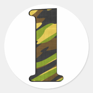Seine Camouflage nummeriert Serie Runder Aufkleber