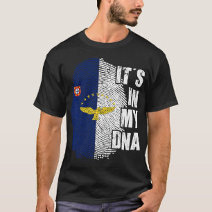 Seine DNA Azores Flag Portugal Patriotisches Portu T-Shirt