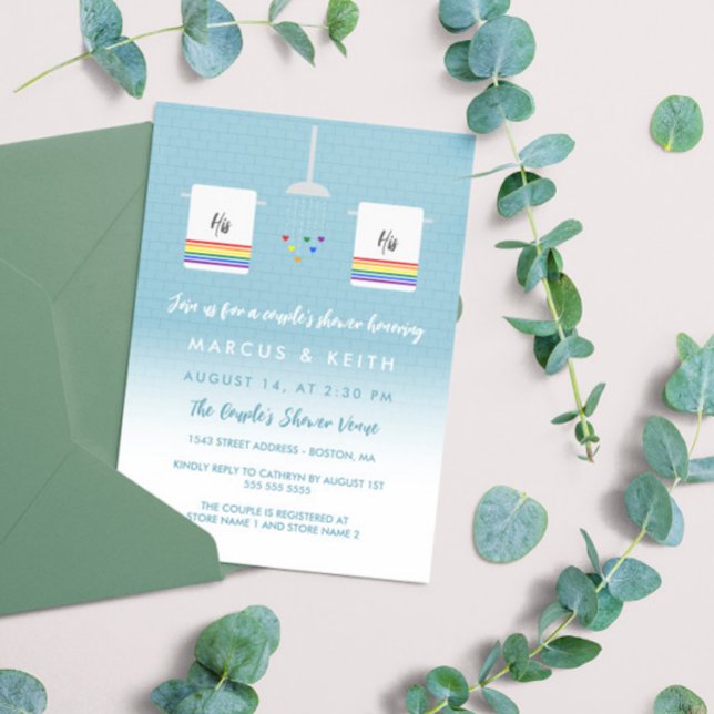 Seine Dusche und seine Gay Couple Einladung (Von Creator hochgeladen)