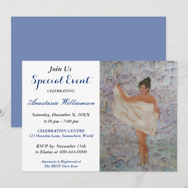 SEINE DUSCHZEIT PARTY-EREIGNIS INVITE EINLADUNG (Vorne/Hinten)