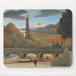 Seine & Eiffelturm im Sonnenuntergang (Paris, Fran Mousepad