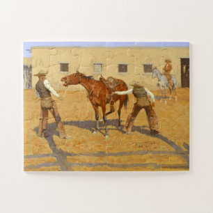 Seine erste Lektion 1903 von Frederic Remington Puzzle