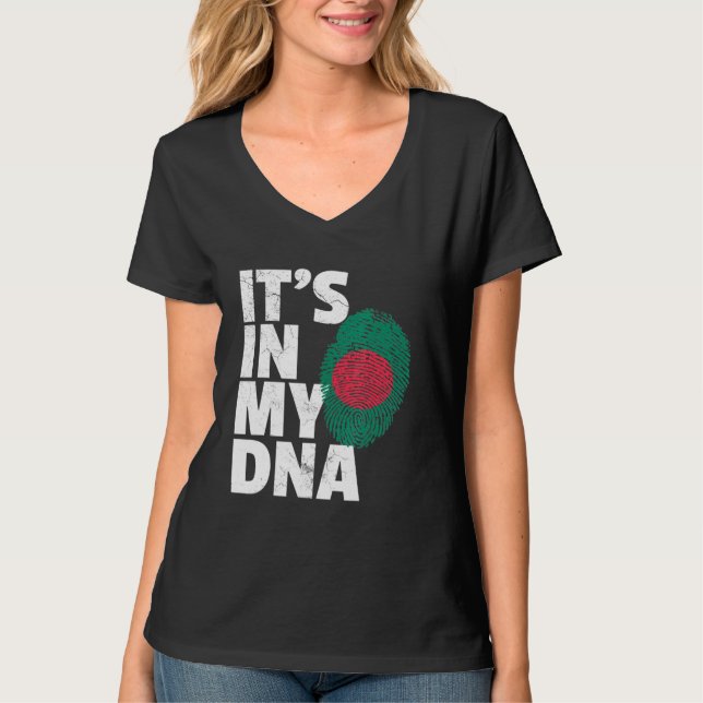 Seine Fahne in meinem DNA-Bangladesch-Flaggenstaat T-Shirt (Vorderseite)