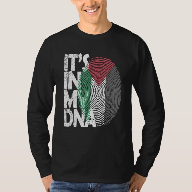 Seine Fahne in meiner DNA-Palästinenserflagge T-Shirt (Vorderseite)