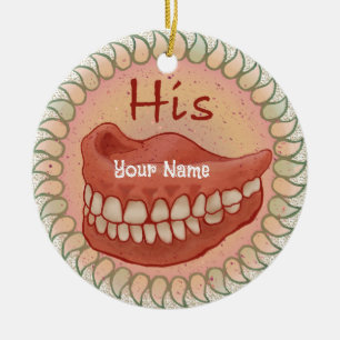 Seine falschen Zähne Keramik Ornament