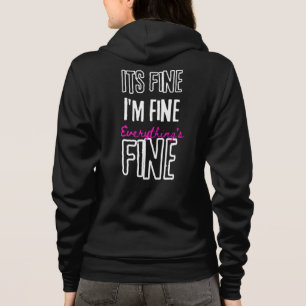 Seine feine Grunge Front und Back Print Hoodie