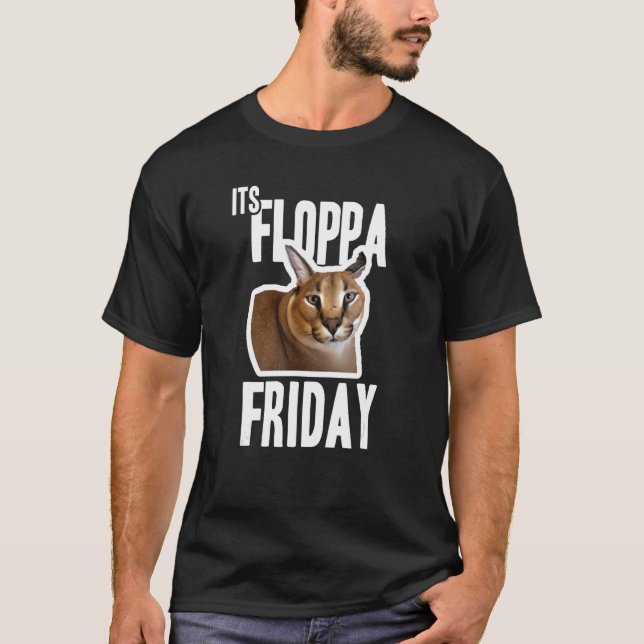 Seine Floppa Friday Meme T-Shirt (Vorderseite)