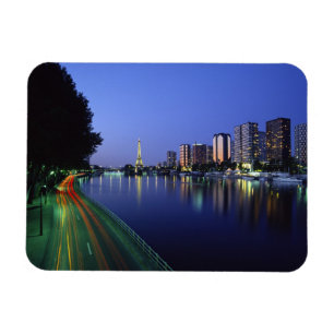 Seine-Front und Eiffelturm, Paris, Frankreich 2 Magnet