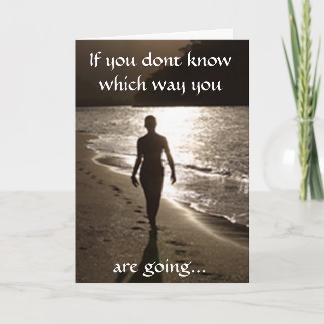 Seine Fußstapfen-Grußkarte Karte (Vorderseite)