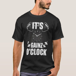 Seine Gainz Uhrzeit Bodybuilding Gewichtheben Trai T-Shirt