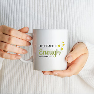 Seine Gnade ist genug, 2 Korinthen 12:9 Glaubensst Zweifarbige Tasse