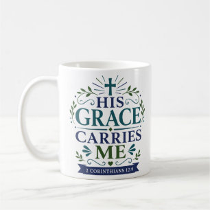 Seine Gnade trägt mich - täglicher Bibelvers Kaffeetasse