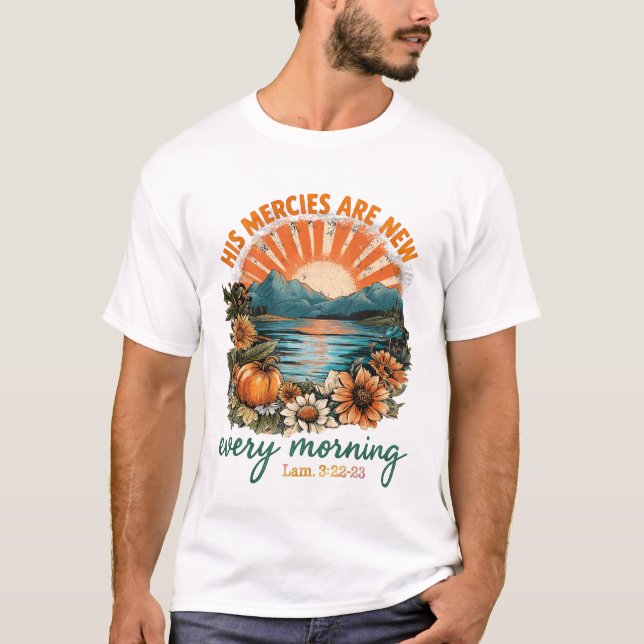 Seine Gnaden sind jeden Morgen neu Sonnenaufgang m T-Shirt (Vorderseite)