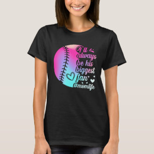 Seine größte Fan-Baseball-Mama Motheru2019s Day Sp T-Shirt