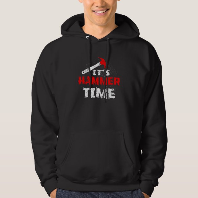 Seine Hammer Zeit Tischler oder Handwerker 3 Hoodie (Vorderseite)
