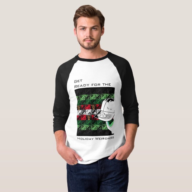 Seine hässliche Sweater Alien Holiday Weirdness Sh T-Shirt (Vorne ganz)