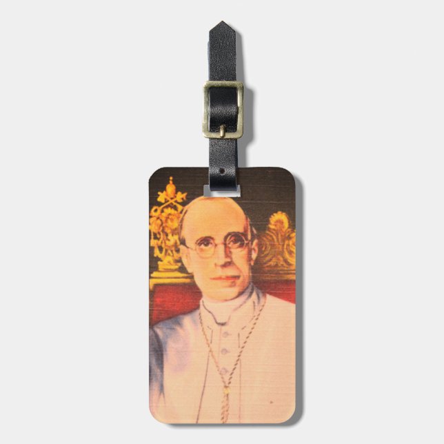 Seine Heiligkeit Papst Pius XII. - Katholische Kir Gepäckanhänger (Vorderseite vertikal)