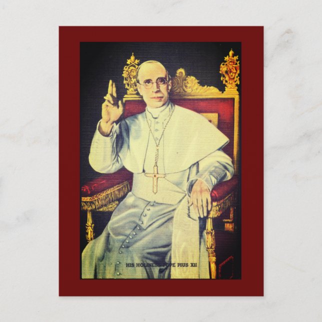 Seine Heiligkeit Papst Pius XII. - Katholische Kir Postkarte (Vorderseite)
