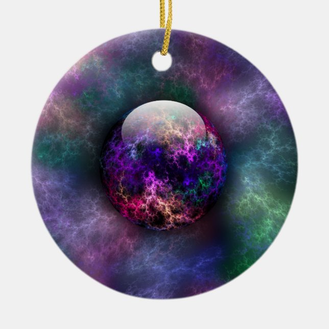 Seine helle Materialdekoration Keramikornament (Vorne)