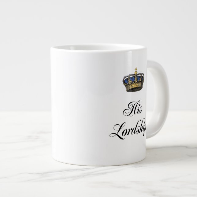 Seine Herrschaft Jumbo-Tasse (Vorderseite Rechts)