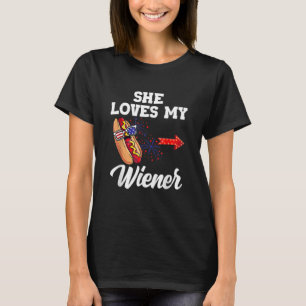 Seine & Hers Naughty Outfit USA Matching Paare 4. T-Shirt