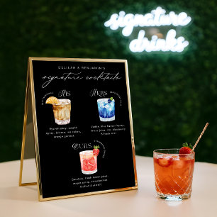 Seine "Hure our Watercolor Signature Cocktails Men Poster