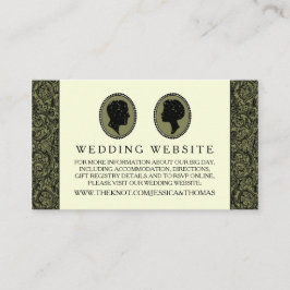 Seine & ihre Art Deco Silhouette Hochzeitskollekti Begleitkarte