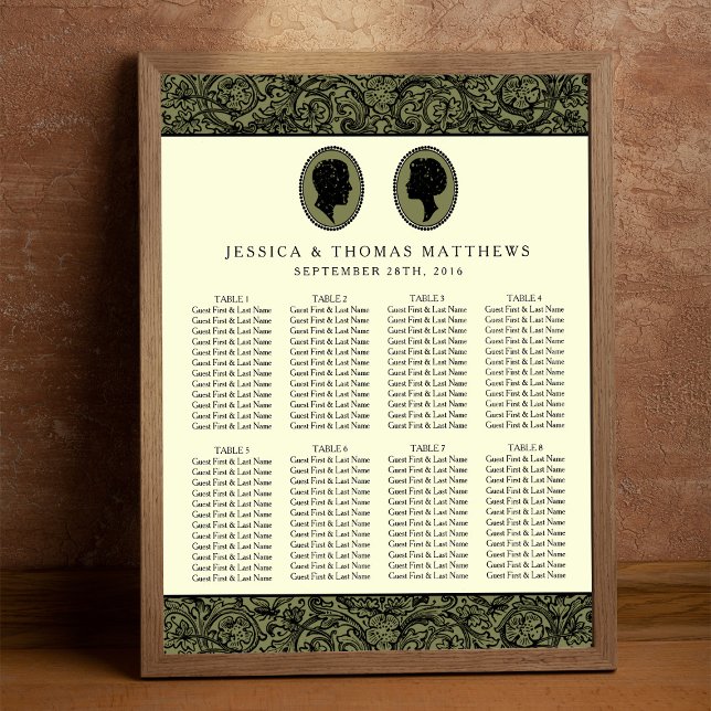 Seine & ihre Art Deco Silhouette Hochzeitskollekti Poster (Von Creator hochgeladen)