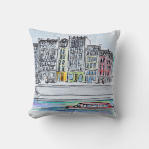 Seine  Ile Saint-Louis, Paris Kissen