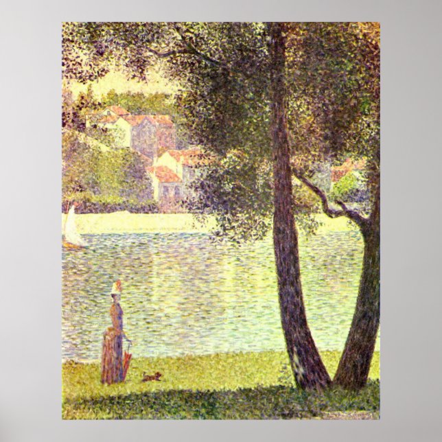 Seine in Courbevoie von Georges-Pierre Seurat Poster (Vorne)